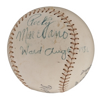 1956 Rocky Marciano Single Signed Baseball (PSA/DNA LOA)